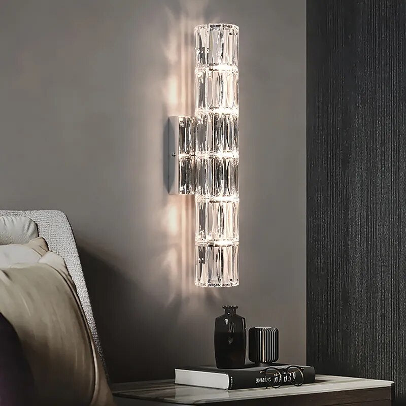 light luxury high-end crystal wall light