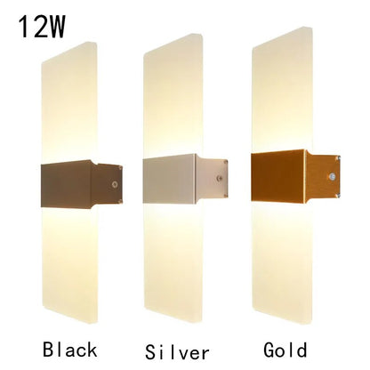 Led Acrylic Wall Lamp Long warm white Bedding